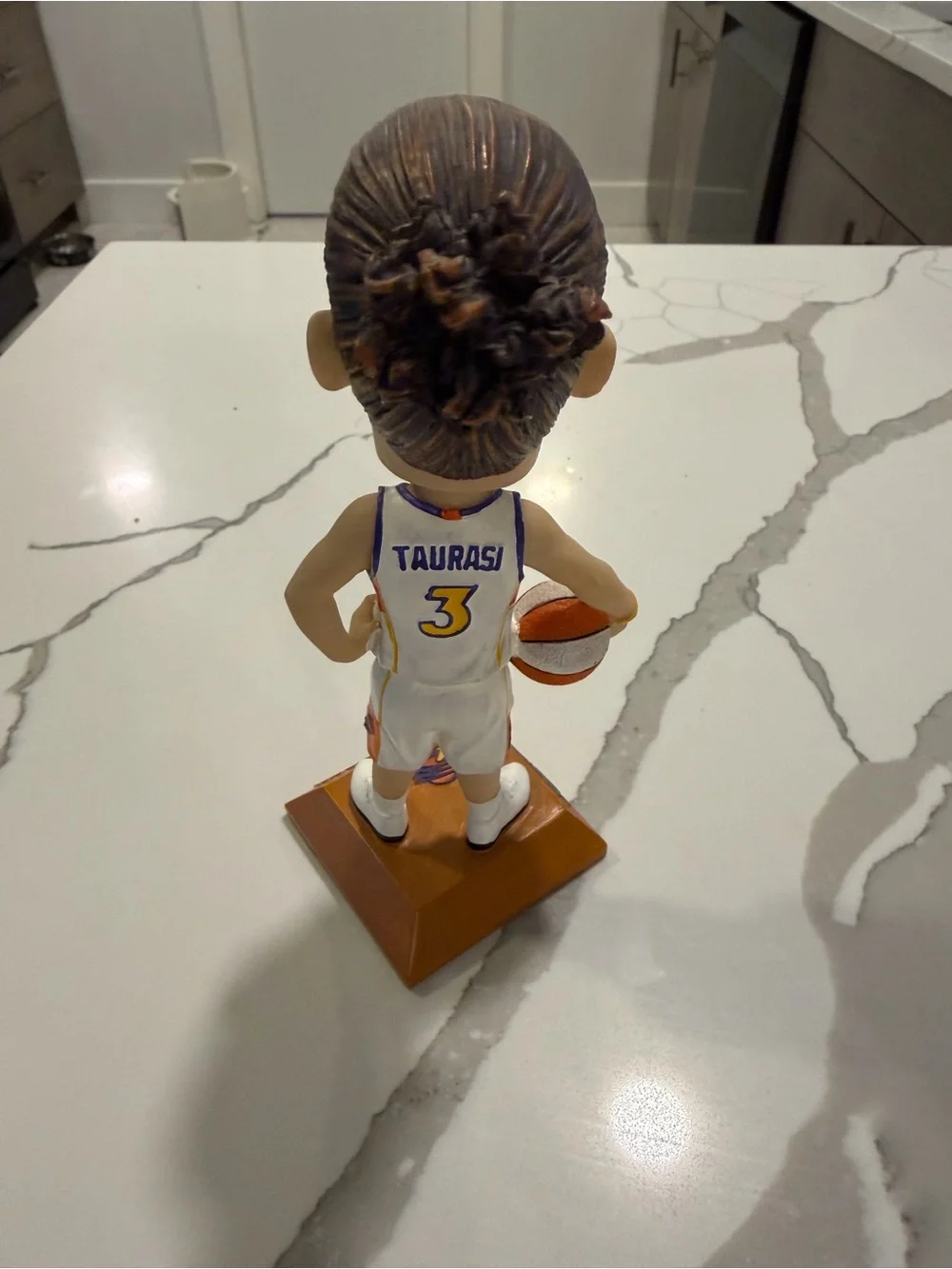 WNBA Diana Taurasi Basketball Bobblehead – White & Orange Jersey